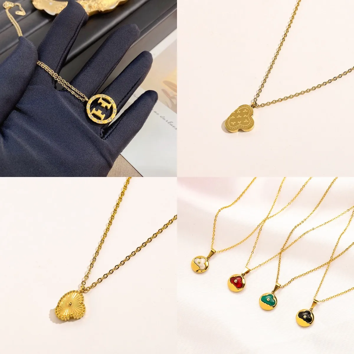 18k Gold-plated Necklaces Charming Girl&#039;s Love Pendant Necklace Luxury Designer&#039;s Letter Lock Necklace Is Designed For Women. Jewelry H-image-996114797