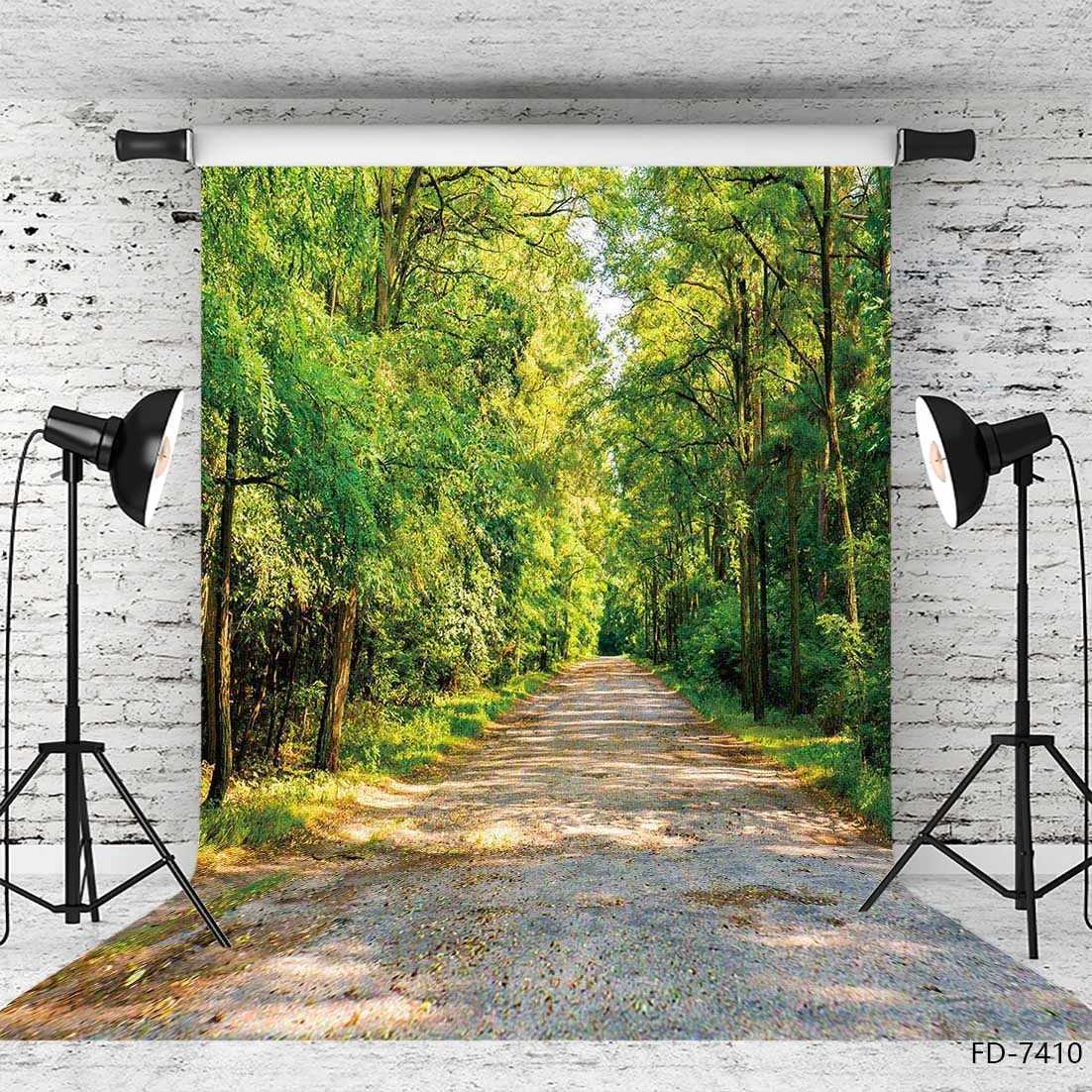Background Material Sunny Path in the Forest Summer Photographic Backgrounds Customized Backdrop for Pets Toy Children Baby Photoshoot Photo Stud-image-995947290