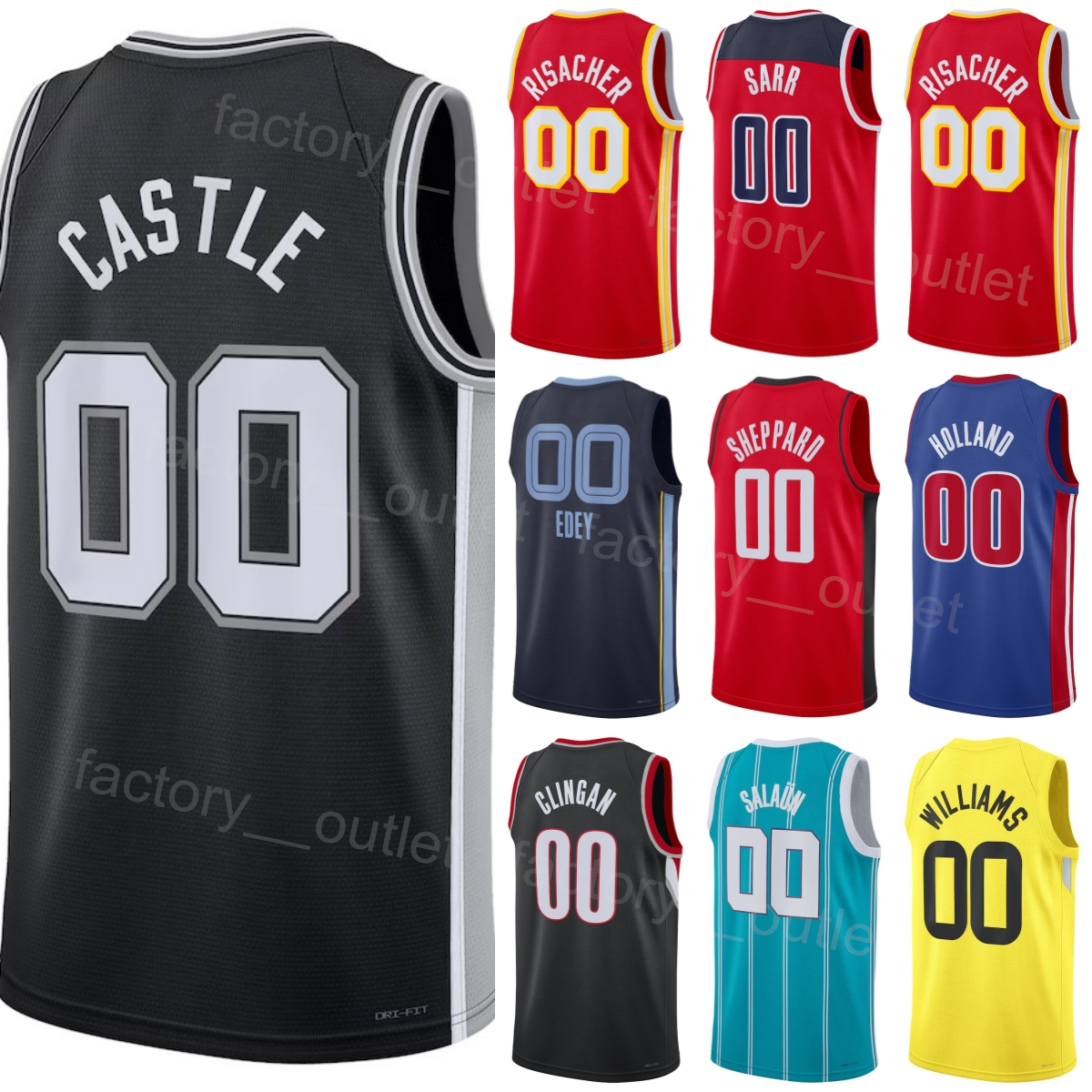 Printed Basketball Rob Dillingham Jerseys Shirt Team Ron Holland II Tidjane Salaun Donovan Clingan Blue WHite Grey Green Red Black Orange Navy 2024