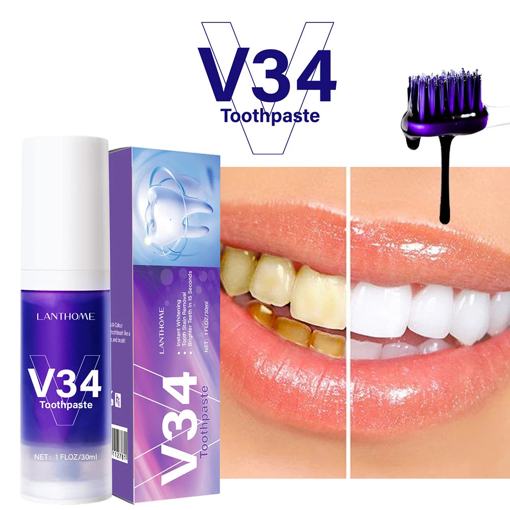 30ml Color Correcting Toothpaste Portable Purple Anti-Sensitive Toothpaste Repair Bright Remove Smoke Stains for Adult Oral Care 240627-image-996203785