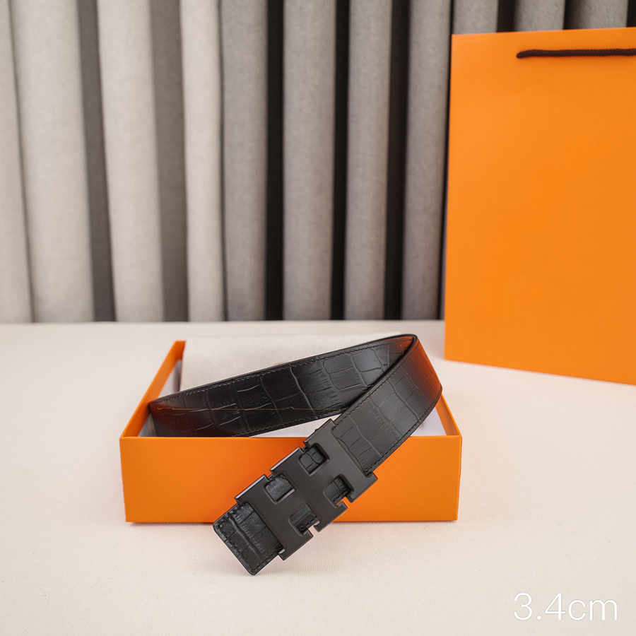 Designer Belt Men Casual Classic Belt Women Retro Belt Available in 3.4cm and 3.8cm Three Needle Buckles-image-996429345