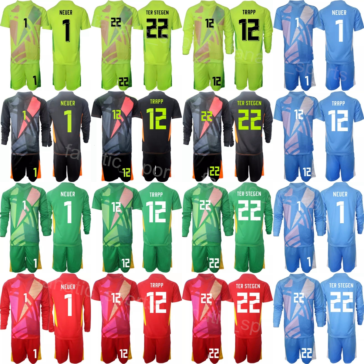 National Team Men Youth Goalkeeper GK Soccer 1 Manuel Neuer Jerseys Set Long Sleeve 12 Kevin Trapp 1 Oliver Kahn Leno 26 Sven Ulreich FROHMS Foot-image-996432371