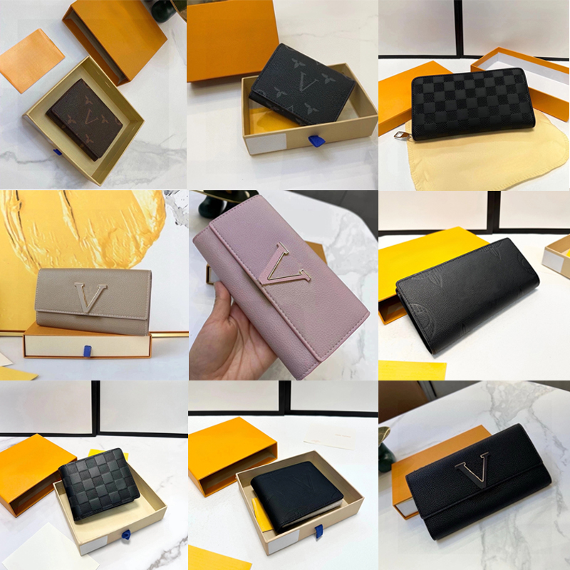 Wallet man designer wallet woman luxury wallets premium card bag small mini square pure leather pocket-image-996356270