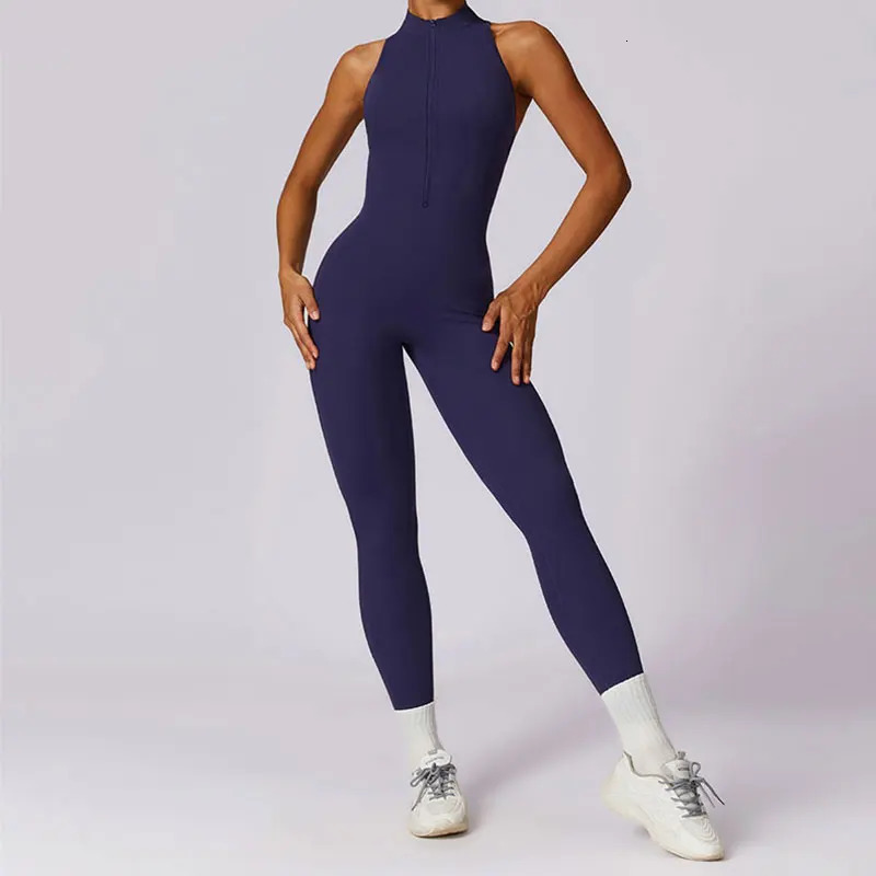 Womens Tracksuit Yoga Set Yoga Jumpsuits One Piece Workout Sleeve Rompers Gym Set Workout Beautiful Back Push-up Yoga Set 240627