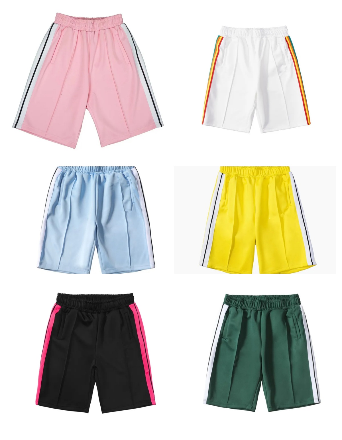 Designer Men Summer Shorts Man Biker Run for Football Relaxed Loose Knee Length Letter Casual with Pocket Streetwear Beach Stripe Brim Mens-image-996640261