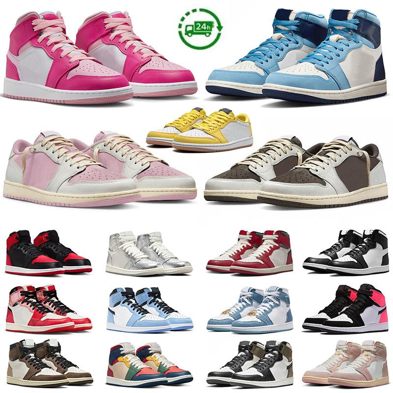 Nike Air Jordan 1 Travis Scott 1 Low Basketball Shoes Jordan1s. Black Phantom Reverse Mocha jordans Black White High Panda Jordan1s Fierce Pink O