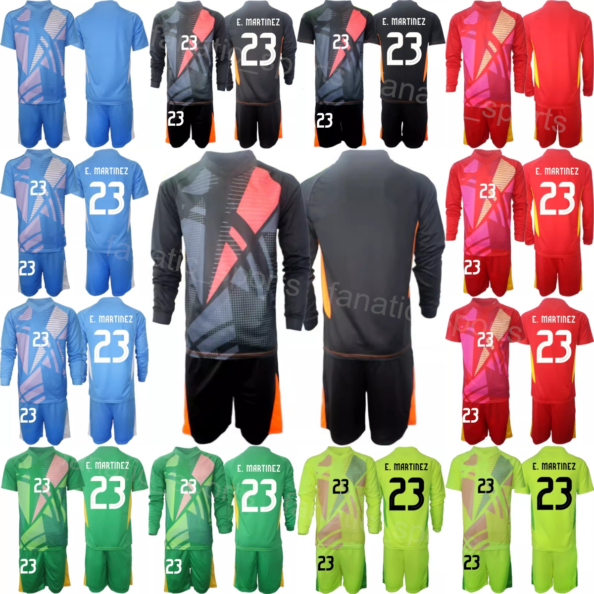 National Team Men Youth Goalkeeper GK Soccer Emiliano Martinez Jerseys Set Long Sleeve Sergio Romero Agustin Marchesin Juan Musso Goalie Football-image-996429283