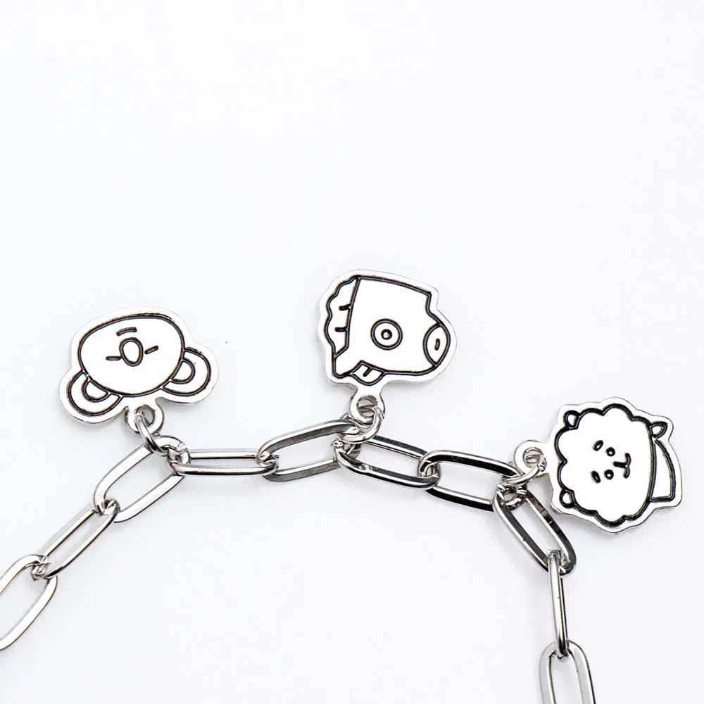 Charm Bracelets KPOP Animal Bells Bangle Accessories Korean Bracelets for Women Couple Kids Bracelet Best Gift for Girl Friends