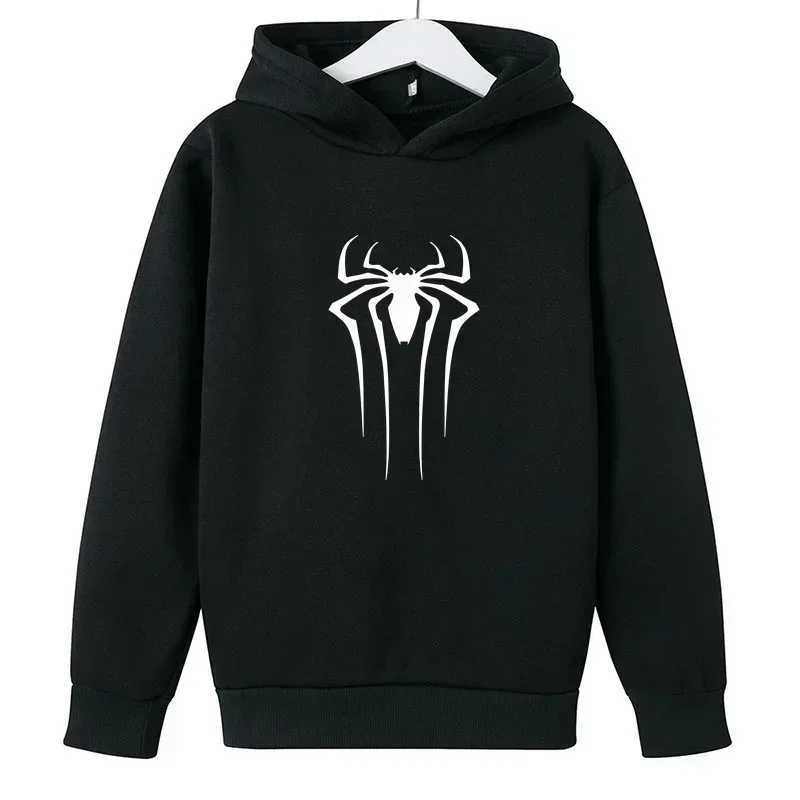 Hoodies Sweatshirts Childrens Hoodie Sweatshirt Fashionable Boys and Girls Spider Print Loose Childrens Fleece Sweatshirt Pullover 2-14 Years WX6-image-999234504