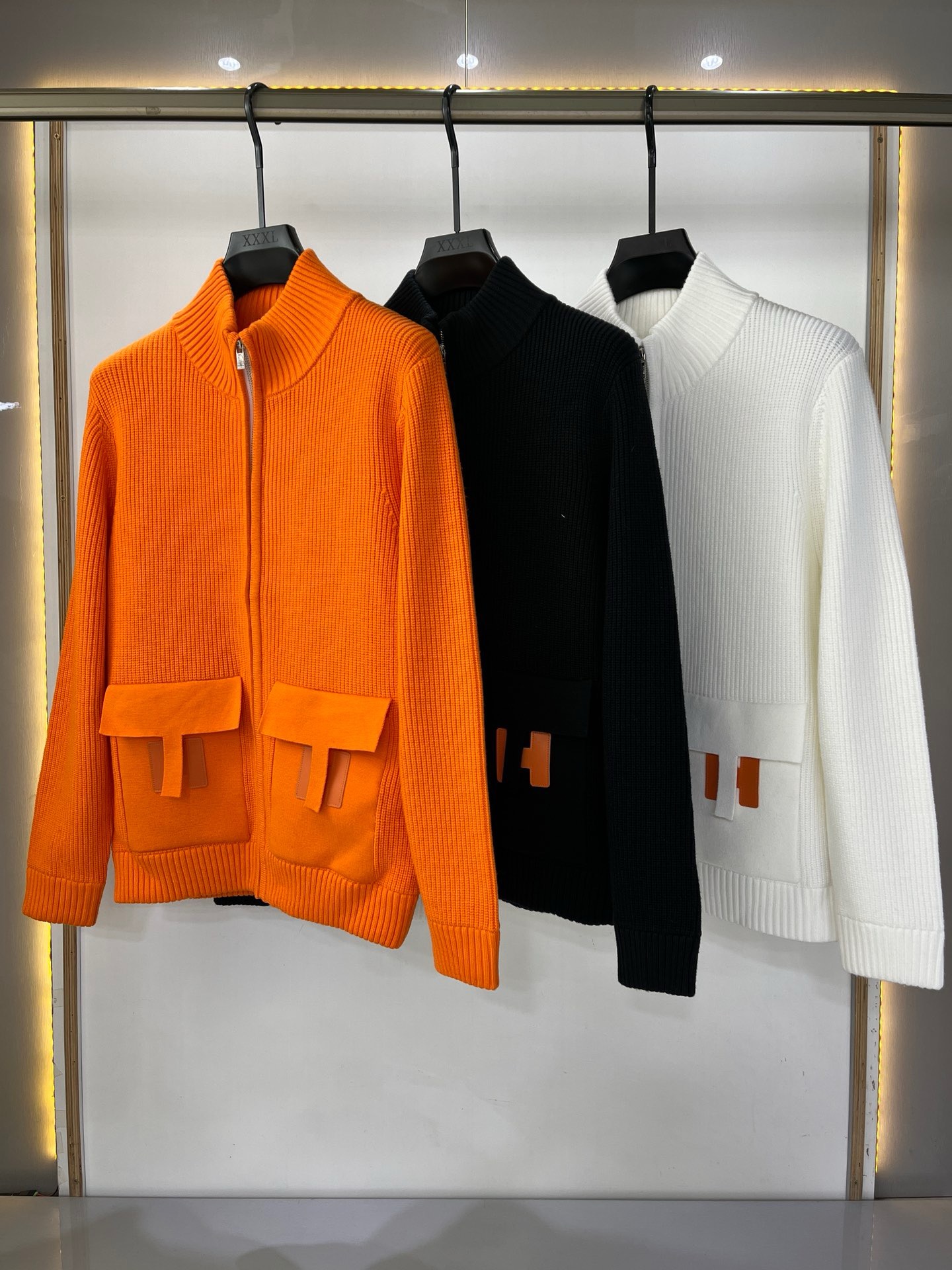Sweater zipper jacket jacket women's stand collar sweater European men's and women's designer sweaters retro classic luxury sweats-image-997004135