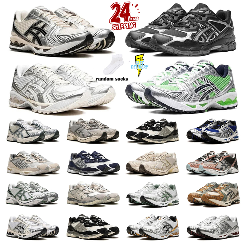 Designer Sneakers Womens Men Running Shoes Gel Kayanos 14 Silver White Black Classic Red Pure Sliver jogging walking sports Mens Trainers