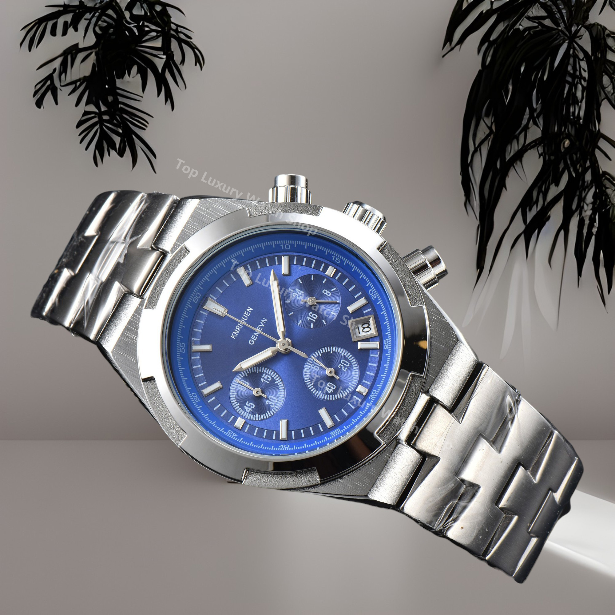 Top Quality 3Eyes Watches For Men Luxury Wristwatches Quartz Automatic Date Multifunction Chronograph Popular Daily Waterproof Fashion Male Clock-image-998057323