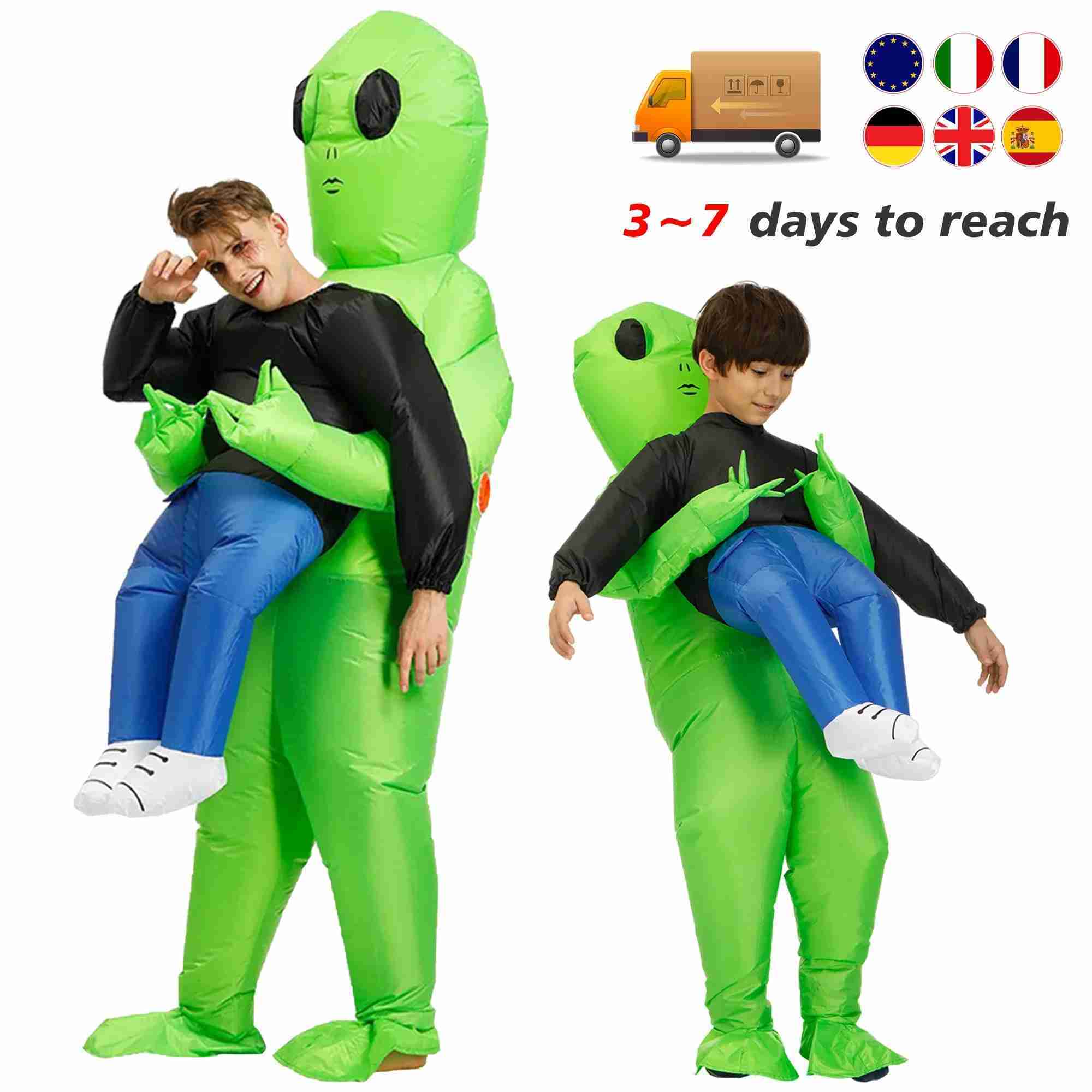 Sand Play Water Fun Inflatable Toys Alien Inflatable Suit Alien Monster Inflatable Costume Scary Cosplay Costume for Adult Party Festival Stage W-image-999222747
