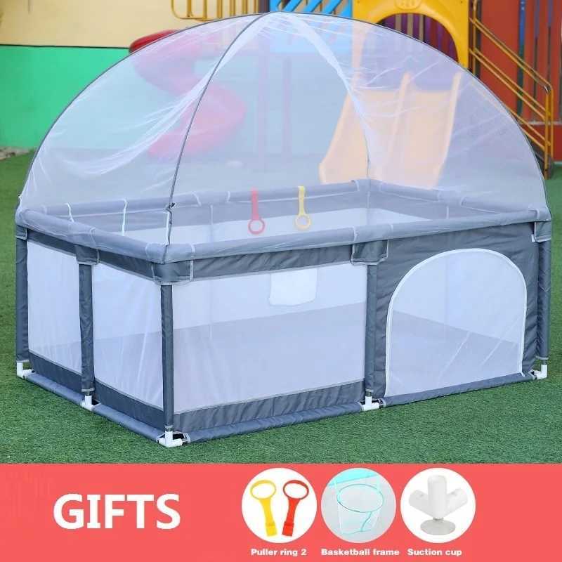 Baby Rail IMBABY childrens playpen with mosquito net baby playpen with ball childrens playground safety barrier childrens park ball fence WX6.4-image-998901998