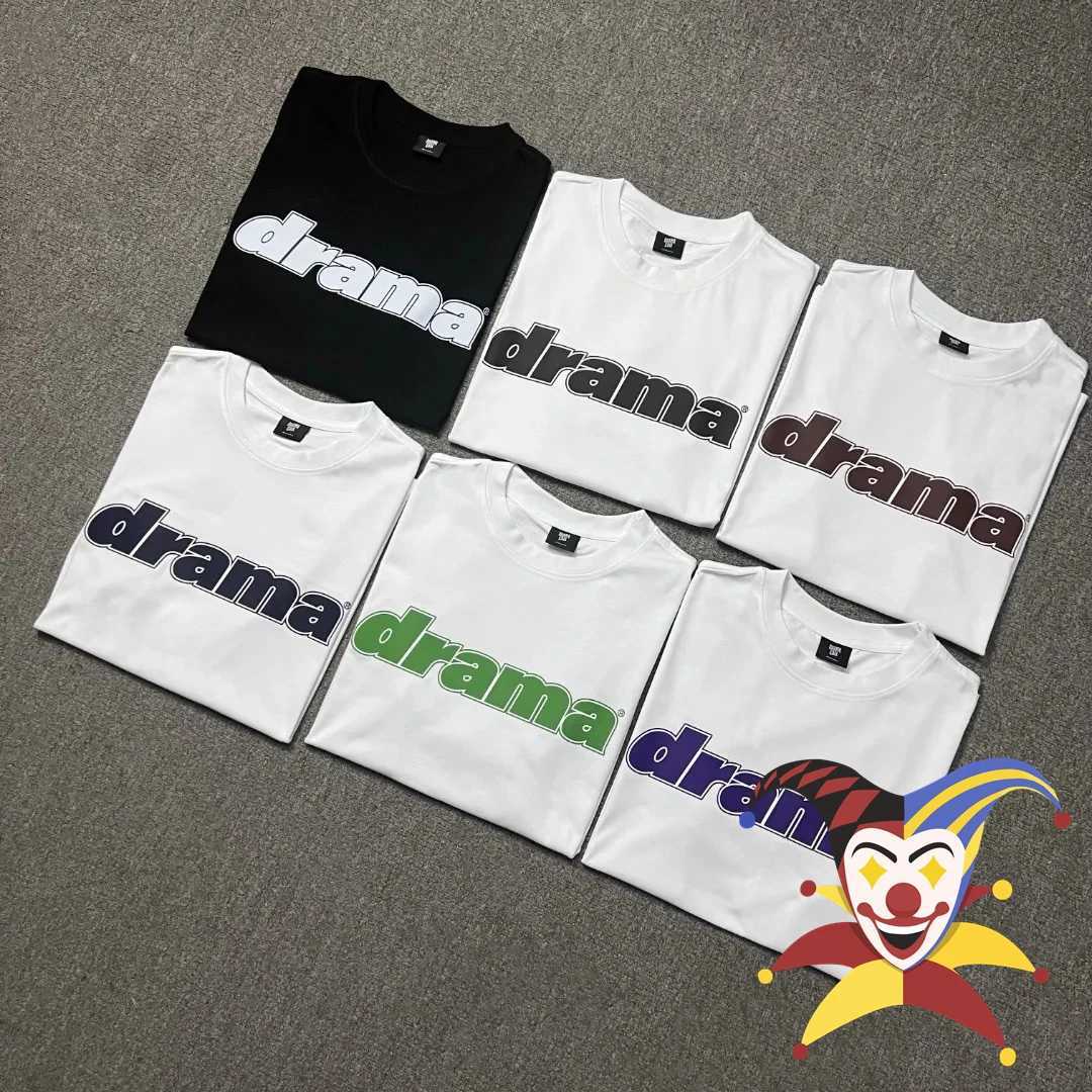 Men's T-Shirts Drama Call Letter Basic T Shirt Men Women 1 1 Best Quty T-shirt Top Ts T240629-image-998116426