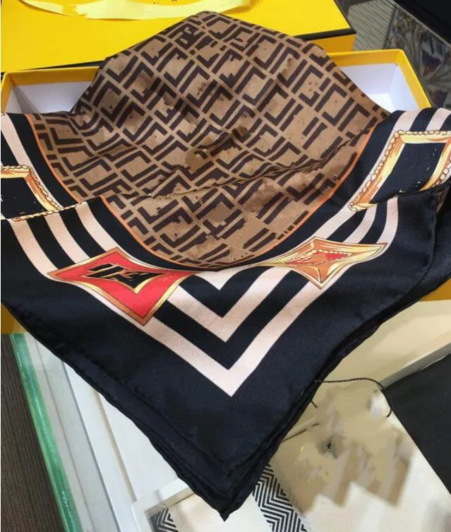 22 1style foulards en soie pour femmes hiver luxueux foulard haut de gamme classique motif de lettre designer châle foulards nouveau cadeau facil