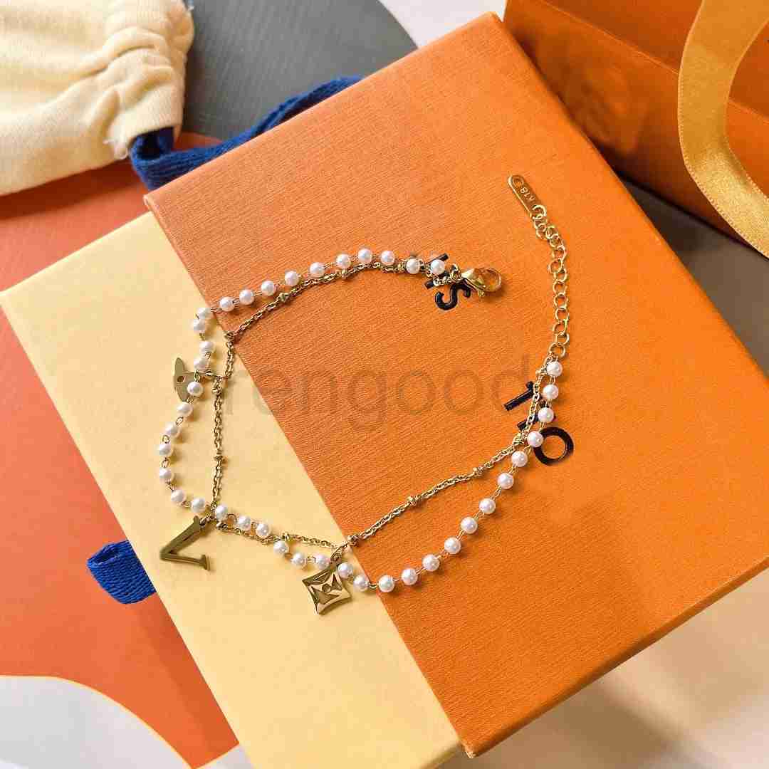 Designer Women 18K Gold Plated Stainless Steel Anklets classic Four-leaf clover Anklets Fashion Wedding Jewelry Accessories 5 styles-image-997689072