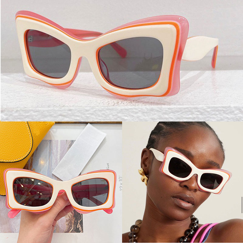 Fashion designer Multilayer Butterfly sunglasses LW40140 multi layer craft acetate frame 100% UV resistant casual beach sunglasses for Women of t-image-997682562