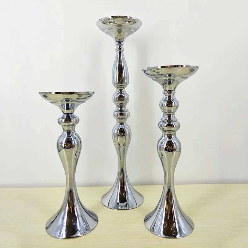 Candle Holders Metal Mermaid Candle Holders Stand Golden Silver White Mermaid Flower Vase Candlestick Road Lead Candelabra WeddinL260524-image-997555064