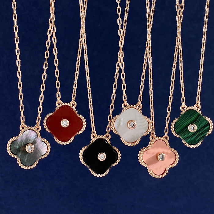 ADITA clover necklace Natural Shell Gemstone Gold Plated 18K designer for woman TOP Advanced Materials classic style diamond jewelry anniversary-image-997416591