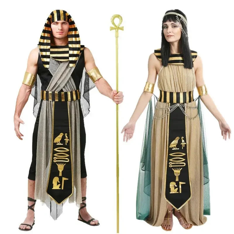 Adult Ancient Egyptian Nile Pharaoh Cleopatra Womens Wear Halloween and Year Party Fancy Dress for Men and Women 240930