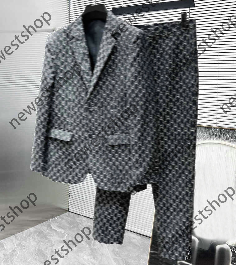 Mens Suits Blazers Western clothing designer men jacquard Blazer autumn luxury outwear coat man Slim fit letter print dress suit pants