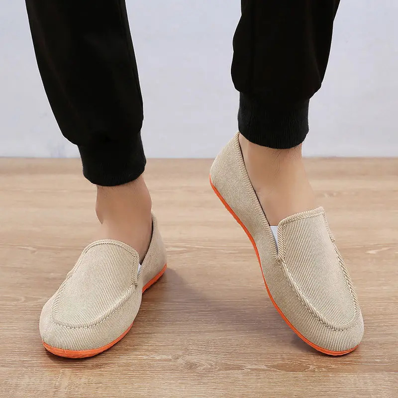 Mens spring canvas shoes large size 45 mens sports shoes rubber walking shoes mens sports shoes Espadrilles autumn sports shoes 240930