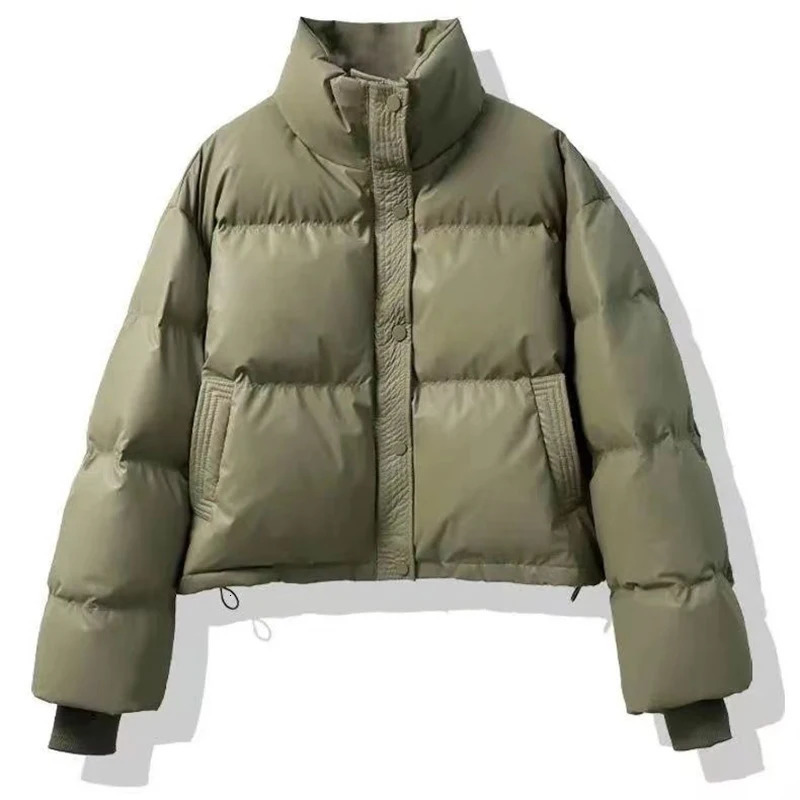 Hiver Down Large Taille PU Parka Imperproofroproof Cool Veste pour femmes Étudiant en cuir Coton Coat Extérieur 240924