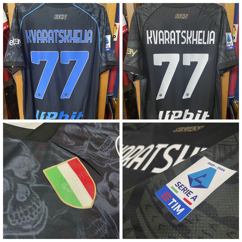 Match Worn Player Issue ssn 23/24 à l'extérieur et édition spéciale Maillot Jersey Manches courtes K77 Football Custom Patches Sponsor