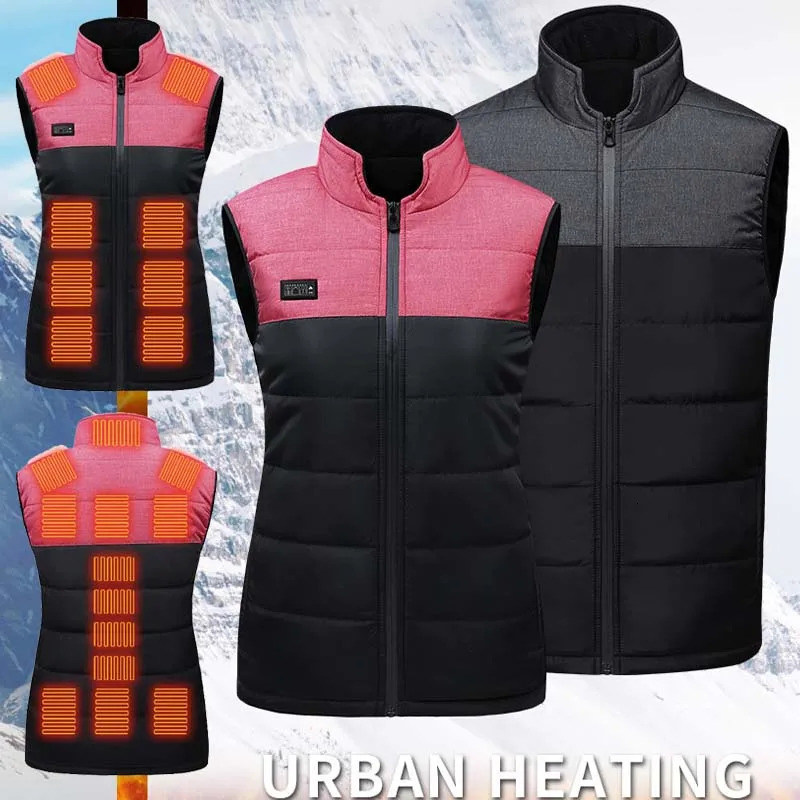 USB electric heating vest jacket mens and womens bedding sleeveless park charging belt outdoor skiing hiking Chaleco Hombre 240926