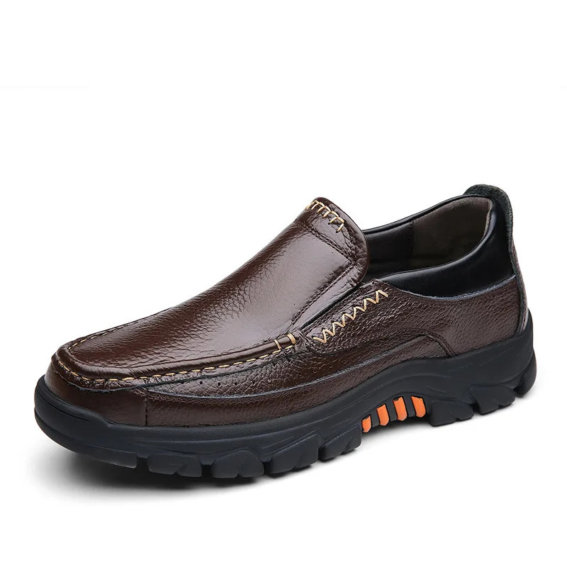 British Platform Leather for Fashion Casual Men Driving Shoes Spring Autumn er Solid Color Light Loafers Mal 8f42