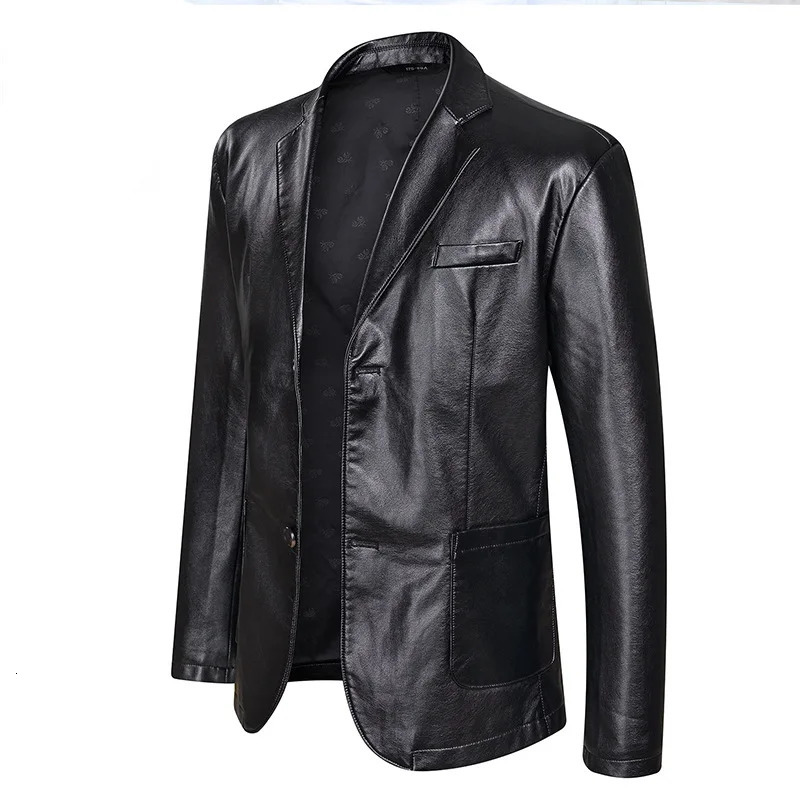 leather jacket mens jacket button jacket mens jacket spring/summer PU jacket Plus size 5XL 6XL 7XL 240929