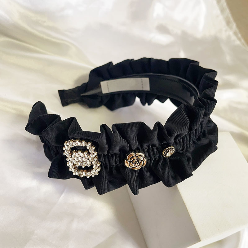 Celebrity Fluffy Widened HairBand New Letter Wide Edge Hair Clip French Luxury Style Hair Jewelry Brand Designer Headband Designed For Women Girl-image-933446395