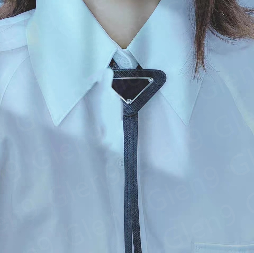 Fashion Designer Tie Leather belt bow ribbon pattern Letter men women Fashion solid color tie Stylish waist chain necklace dual purpose-image-1023427718