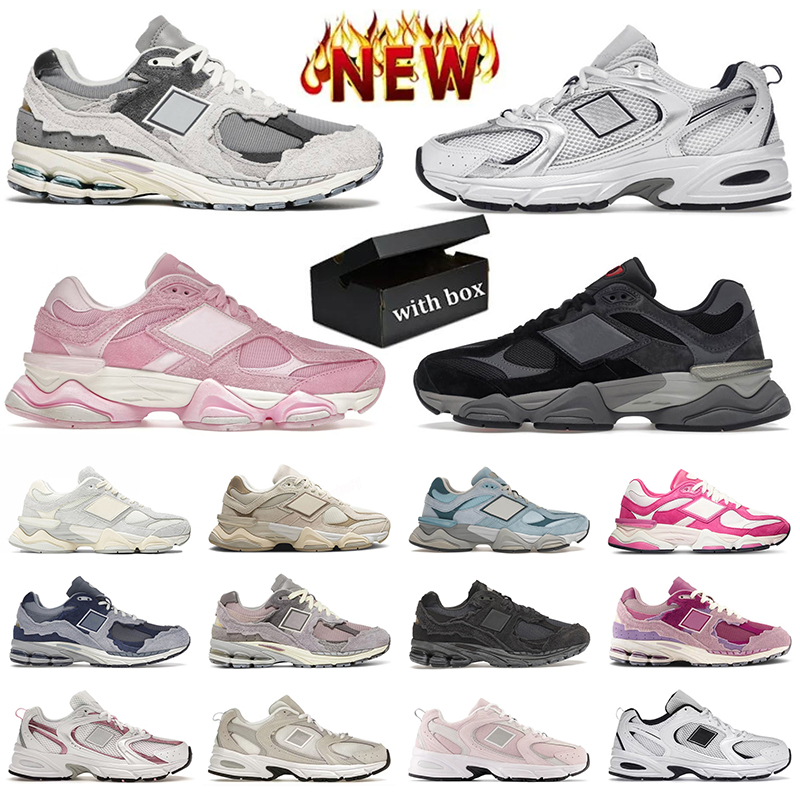 Designer 9060 chaussures de course 2002r sneakers protection Pack Rose pluie nuage cyan POP quartz Gris chrome bleu triple cuir noir 530 argent m