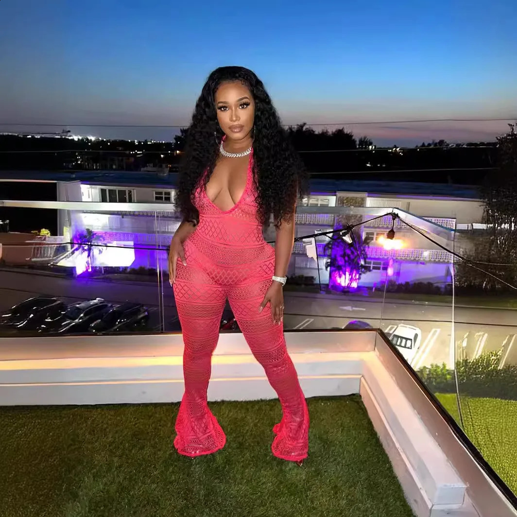 Sexy Lace V Neck Jumpsuits 2024 Women Summer Bodysuits Elegant Bodycon Rompers Jumpsuit Playsuit 240930Z