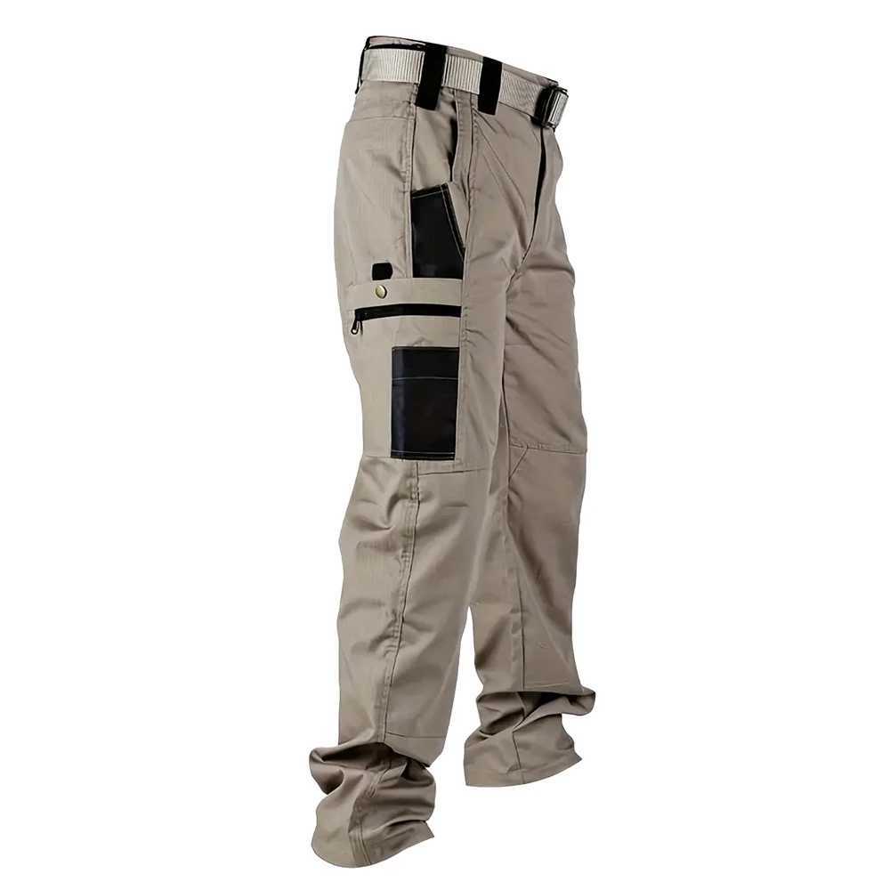 Mens cargo pants multi pocket workwear casual tactical pants mens outdoor straight spring and autumn wear-resistant Trouser W240930