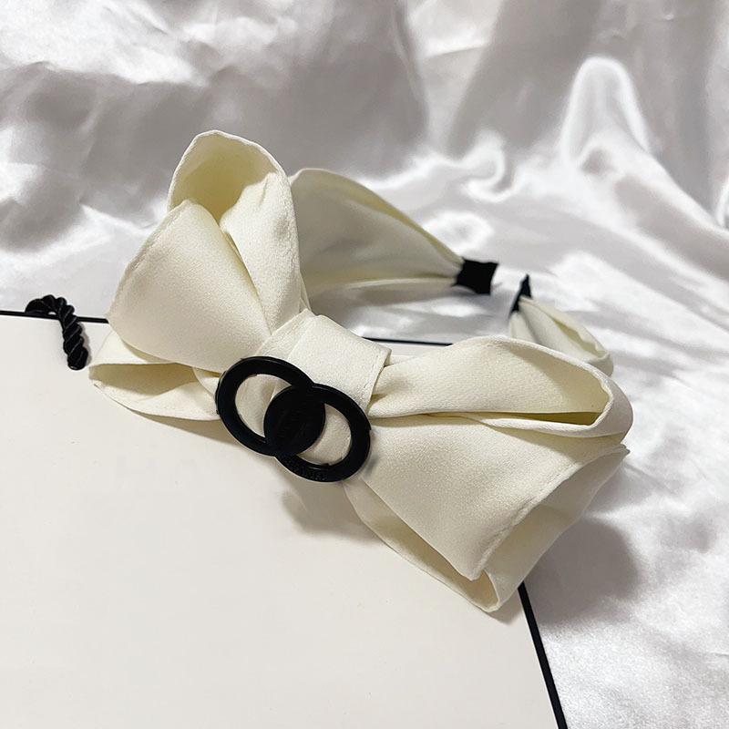Fabric Black Headband Simple Bowknot Hair Hoop Fashion Girl Gift Headband Designer Korean Hairband Springtime Gift Popular Headwear Women-image-852259850