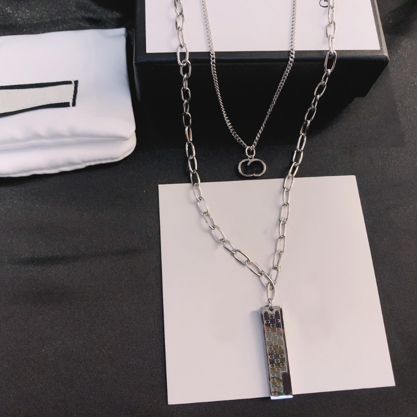 Selected Brand Design Pendant Necklaces Urban Youth Style Silver Plated Necklace Luxury Jewelry Long Chain Selected Gifts For Girls Family Birthd-image-831557483