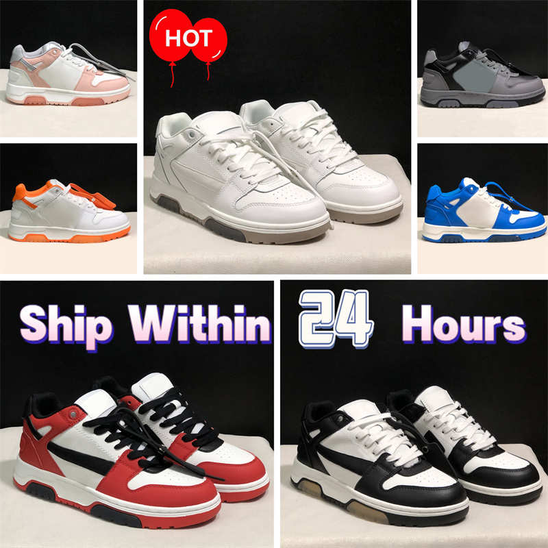 Mens out of office running shoes white black light dark blue grey red orange pink mint virgils womens casual leather sneakers designer Low Tops s