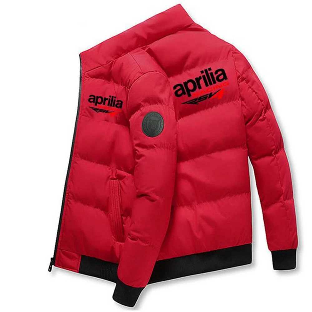 Men's Down Parkas Mens Casual Shirts APRILIA Winter Zipper Jacket Fashion Warm Racing Windproof and Cold proof Top Coat Comfortable Clothing
