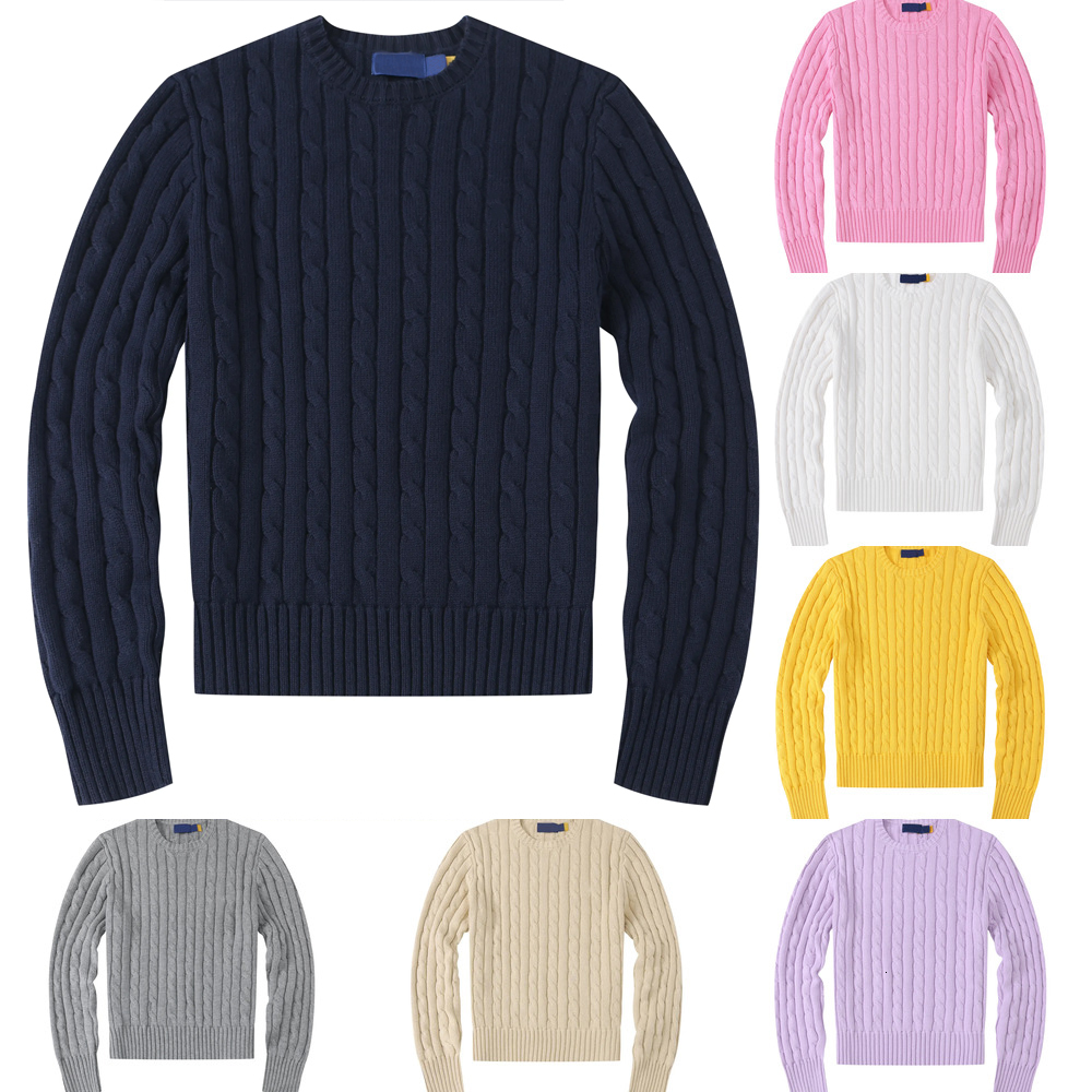 2024 Small Horse Brand Autumn And Winter Womens Sweaters Designer Round Neck Sweater Twist Pullover Pony Embroidery Top