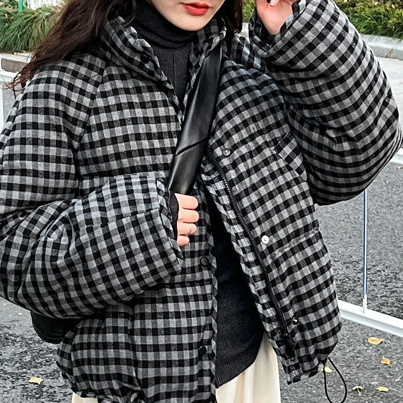 Womens winter jacket jacket Korean plain trend jacket womens thick snow short womens inflatable jacket 240930
