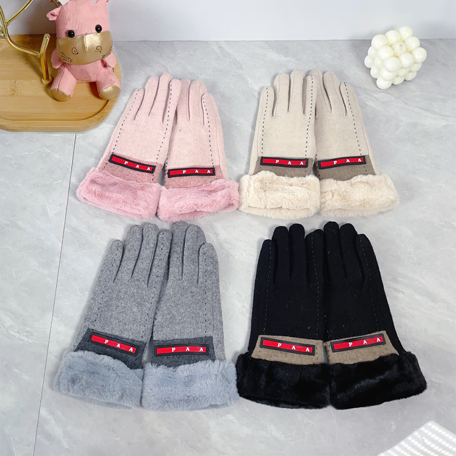 Men Gloves Designer Warm Luxury Winters Womens thickening Knitted Glove Cold Proof Touch Screen Five Fingers Foreign New Riding Thermal Motorcycl