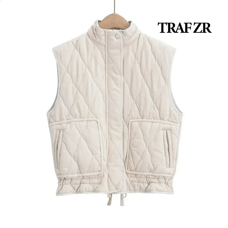 TRAF ZR Womens Tank Top Winter Autumn Sleeveless Tank Top Womens Y2k Street Clothing Warm and Casual Thick Tank Top Underwear 240929