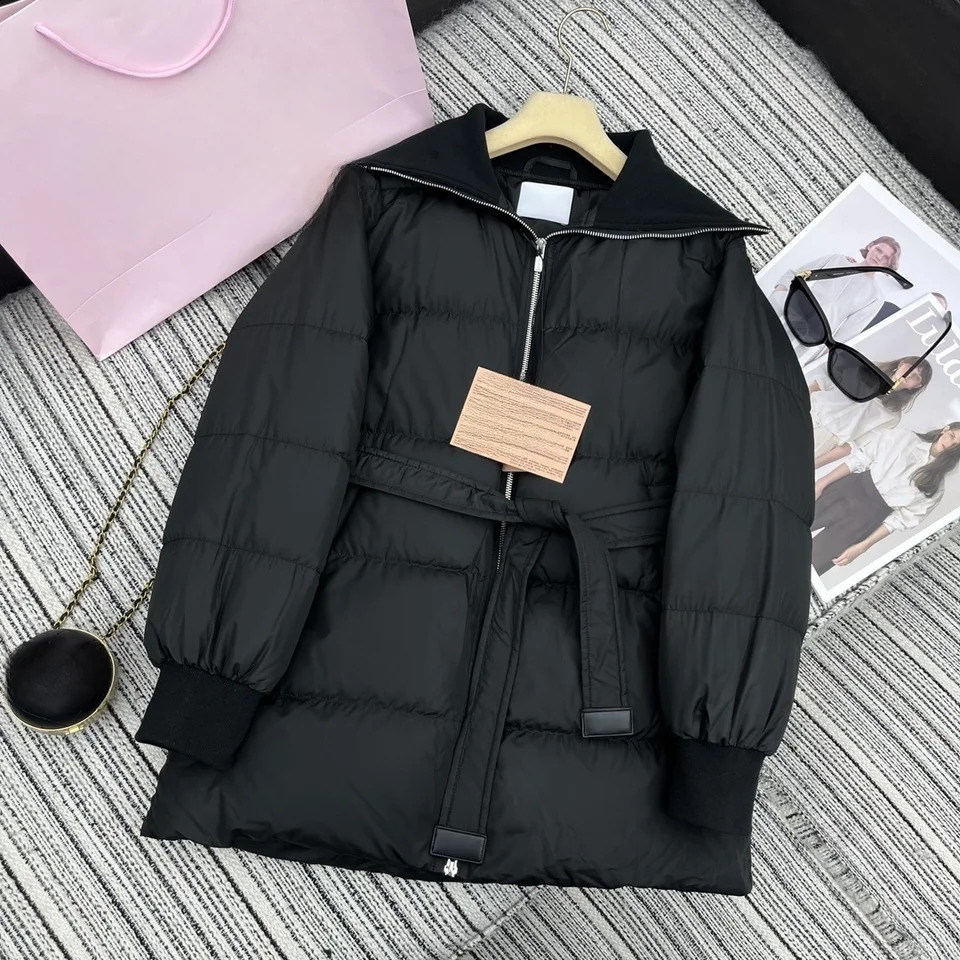 Autumn/Winter Down Jacket Womens Medium and Long Puff Jacket Casual Warm Slim Fit Warm Coat 240930
