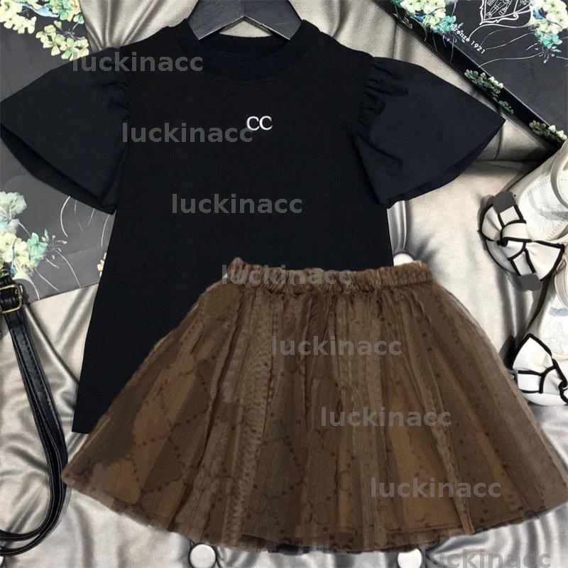 Robe princesse robes à manches à manches enfants vêtements de créateurs de créateurs filles