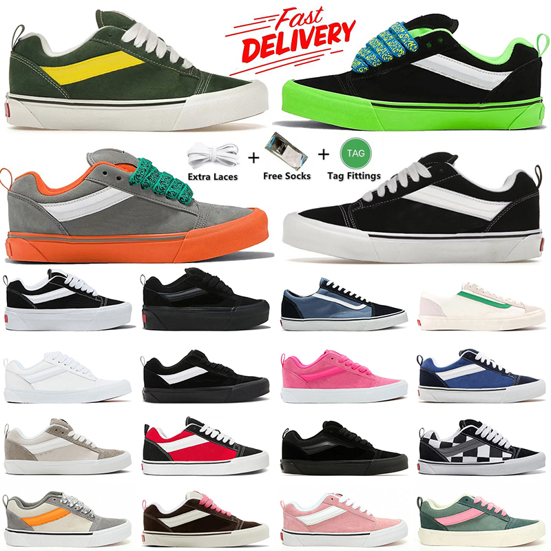 Vans Knu Skool designers Old Skool Casual van chaussures de skateboard Noir Blanc[code ：L]rouge hommes femmes mode extérieur plat taille 36-44