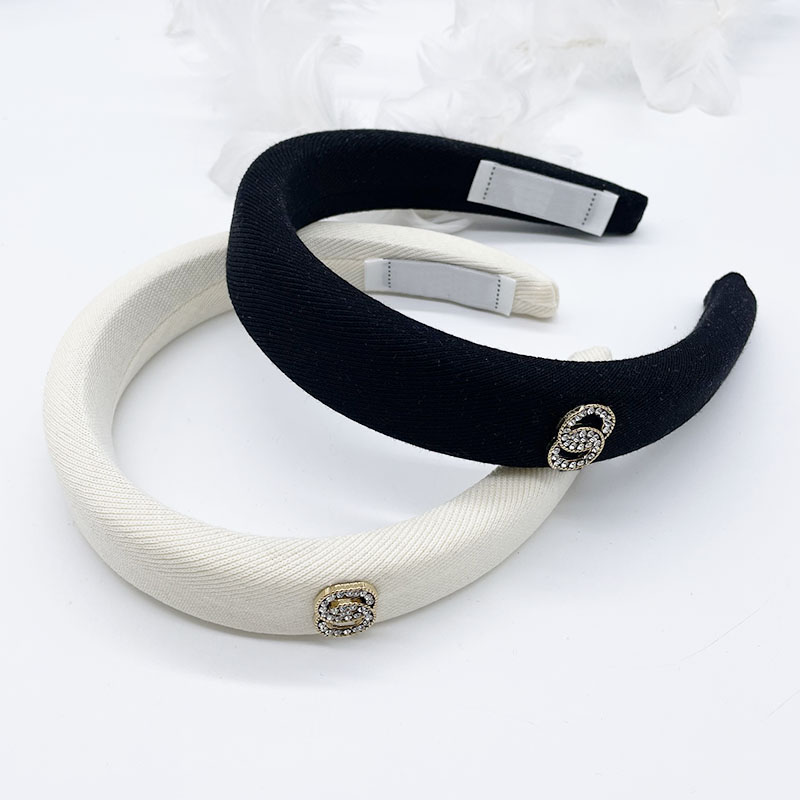 Luxury Designer Headbands Womens Solid Color Print Sponge fabric Hairband Fashion Women Autumn Sport Wide Edge Turban Headwraps for Hat Accessori-image-829921401