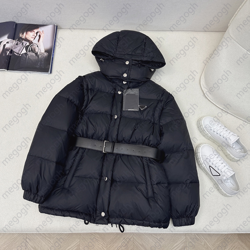Designer Womens Detachable Sleeves Coats Ladies Down Jacket Designers Cotton Thickened Warm Waistcoats Jacket Winter Puffer Jackets Parkas CXD241